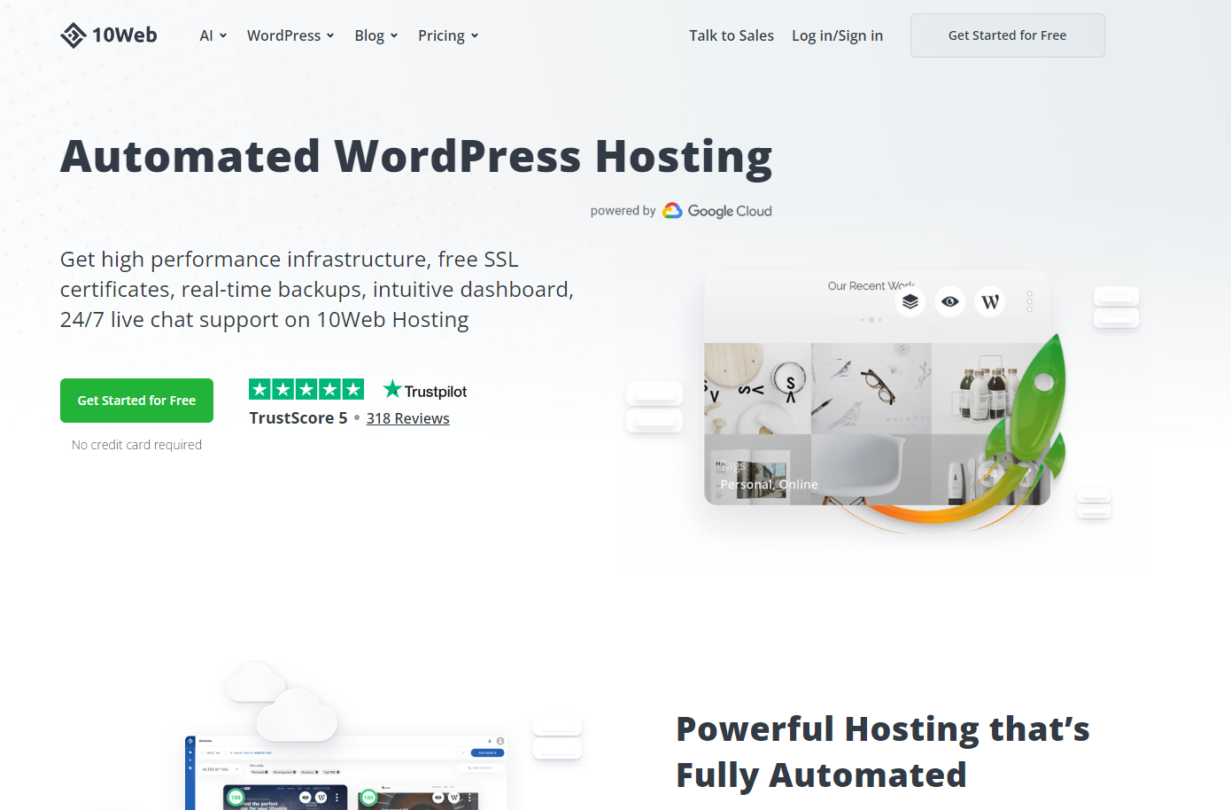 10Web Wordpress hosting