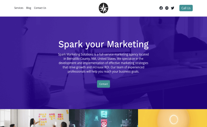 Digital marketing website example